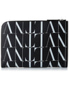 Timeless VLTN Logo Clutch Bag Black - VALENTINO - BALAAN 4