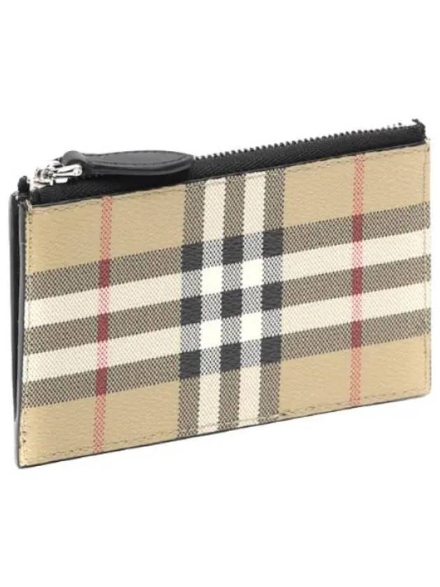 Vintage check zipper card wallet men - BURBERRY - BALAAN 1