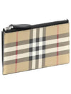 Vintage Check Leather Card Wallet Beige - BURBERRY - BALAAN 2