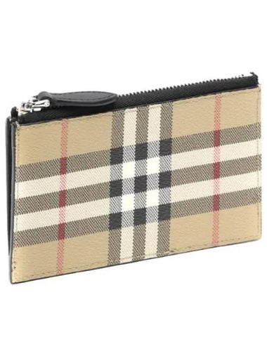 Vintage check zipper card wallet - BURBERRY - BALAAN 1