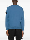 Wappen Patch Crew Neck Cotton Sweatshirt Blue - STONE ISLAND - BALAAN 3