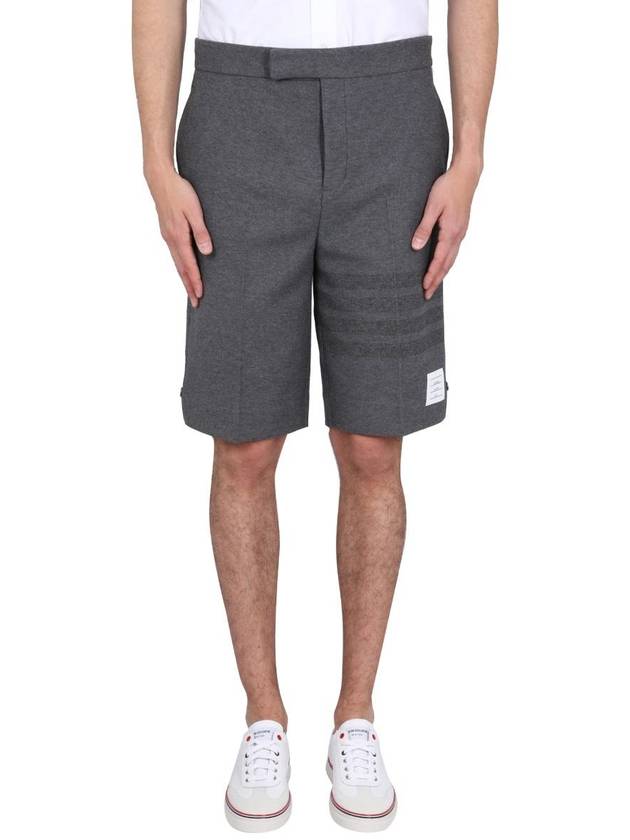 4 Bar Stripe Shorts Grey - THOM BROWNE - BALAAN 2