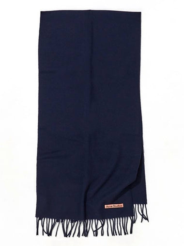 Wool Fringe Scarf Navy - ACNE STUDIOS - BALAAN 1