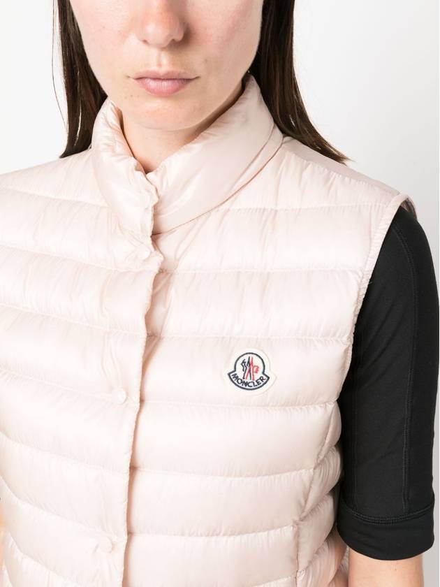 Liane Logo Patch Down Vest Light Pink - MONCLER - BALAAN 6