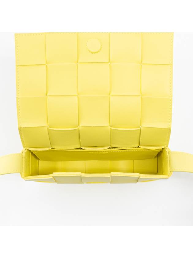 Cassette Intrecciato Small Cross Bag Yellow - BOTTEGA VENETA - BALAAN 6