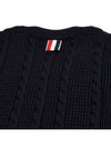 RWB Cable Wool Knit Top Navy - THOM BROWNE - BALAAN 9