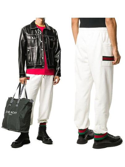 Web Jersey JoGGing Track Pants White - GUCCI - BALAAN 2