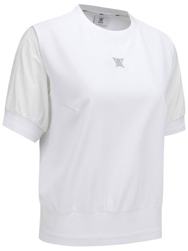 Official WOMEN MESH BLOCK SHORT T SHIRT WH - ANEWGOLF - BALAAN 4