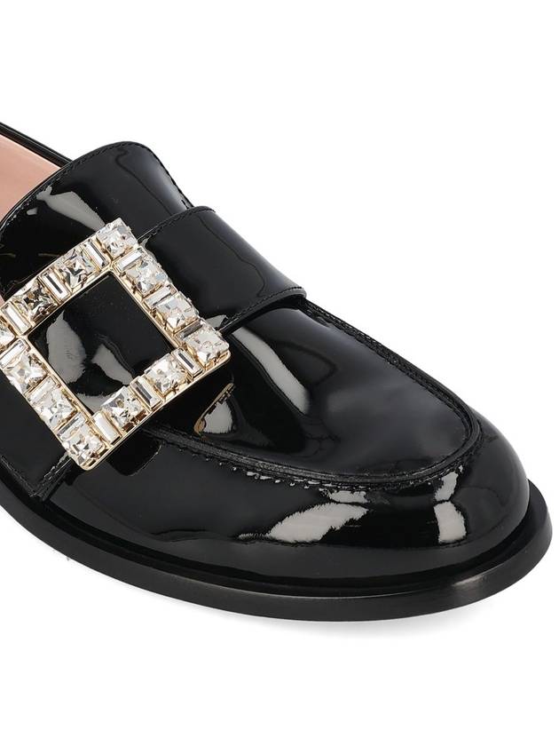 Très Vivier Crystal Buckle Loafers Black - ROGER VIVIER - BALAAN 5