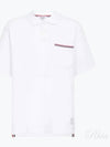 RWB Pocket Interlock Cotton Short Sleeve Polo Shirt White - THOM BROWNE - BALAAN 2