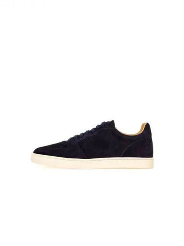 Men s Punching Toe Suede Sneakers Dark Navy 270481 - BRUNELLO CUCINELLI - BALAAN 1