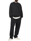 Essentials Drawstring Logo Flocked Black Cotton Lounge Sweatpants - FEAR OF GOD ESSENTIALS - BALAAN 4