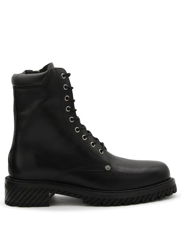 BLACK LEATHER BOOTS OMID025F23LEA0011010 - OFF WHITE - BALAAN 2