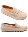 Gommino Bubble Suede Driving Shoes Beige - TOD'S - BALAAN 2