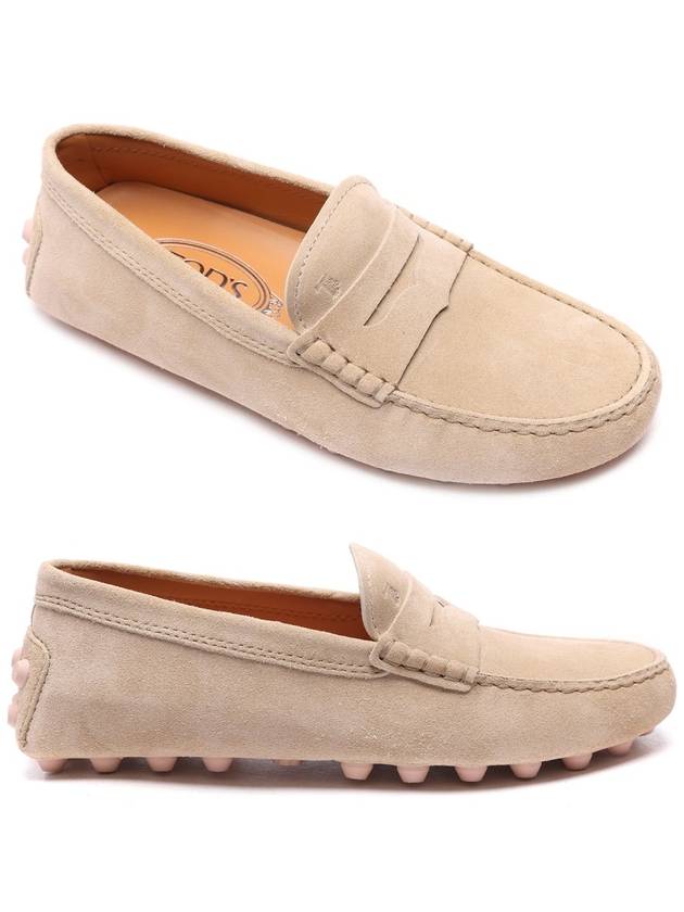 Gommino Bubble Suede Driving Shoes Beige - TOD'S - BALAAN 3