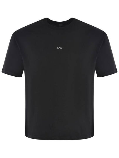 Micro Logo Short Sleeve T-Shirt Black - A.P.C. - BALAAN 2