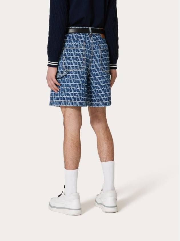 VALENTINO SHORT IN DENIM TOILE ICONOGRAPHE - VALENTINO - BALAAN 4