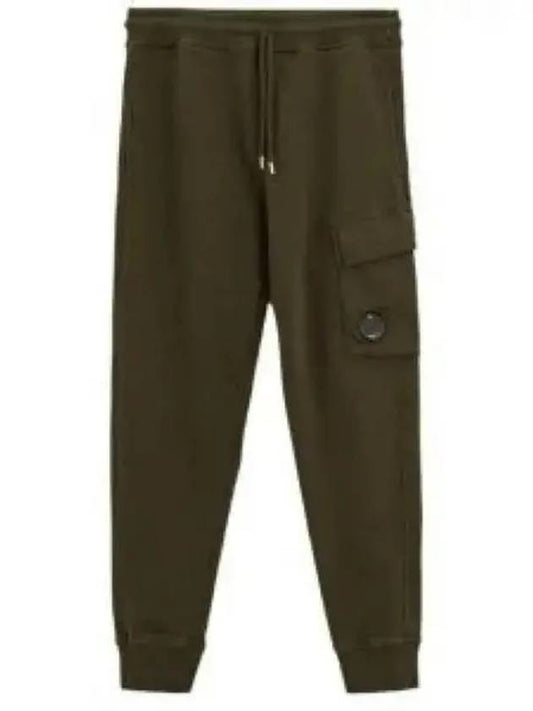 Diagonal Fleece Cargo Track Pants Green - CP COMPANY - BALAAN 2