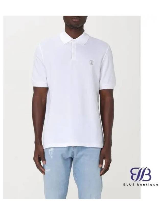 Logo Cotton Polo Shirt White - BRUNELLO CUCINELLI - BALAAN 2
