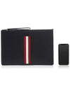 Bollis Large Recycled Leather Clutch Bag Black - BALLY - BALAAN 7