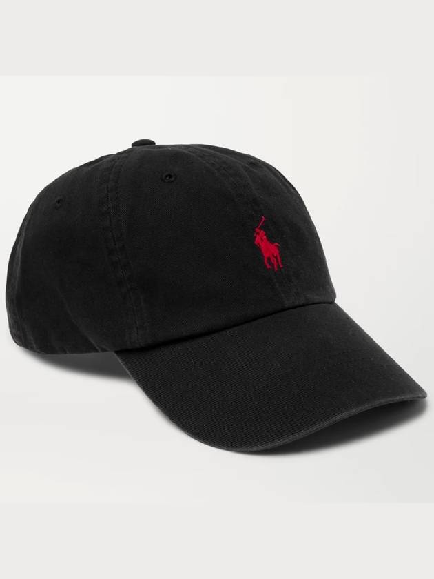 Red Pony Embroidery Ball Cap Black - POLO RALPH LAUREN - BALAAN.