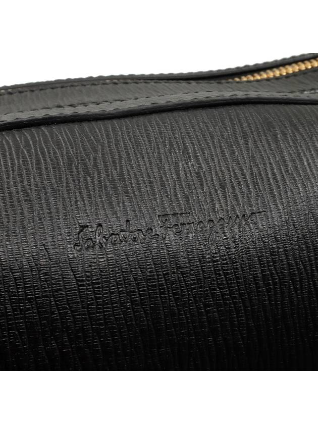 Ferragamo Black Pebbled Calfskin Crocodile Revival Large Briefcase 2WAY 24 A416 - SALVATORE FERRAGAMO - BALAAN 7