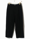 Crop Wool Pintuck Straight Pants Black - LOEWE - BALAAN 2