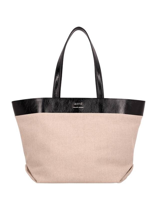 East West Shopping Tote Bag Natural - AMI - BALAAN 2