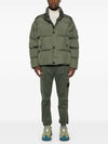 Garment Dyed Crinkle Reps Down Padding Olive - STONE ISLAND - BALAAN 4