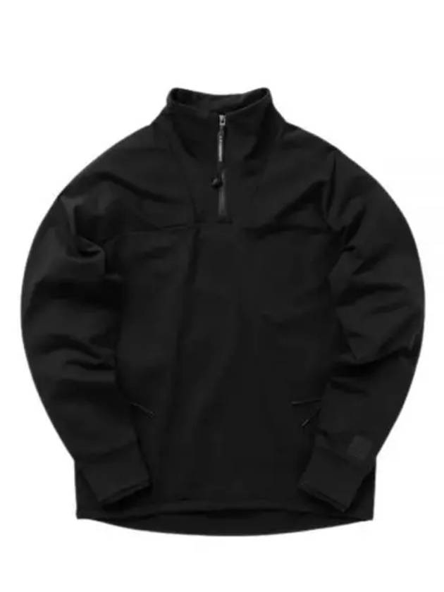 Metropolis Series Stretch Fleece Reverse Sweatshirt Black - CP COMPANY - BALAAN 2