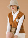 Knit zip up vest CAMEL - MONBIRDIE GOLF - BALAAN 5