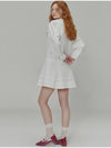 Round collar pin tuck cotton mini dress_White - OPENING SUNSHINE - BALAAN 3