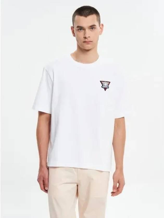 Men s Surf College Oversized Boxy Fit T Shirt White Domestic Product - MAISON KITSUNE - BALAAN 1