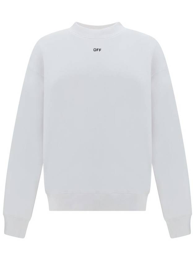 Hooded Sweatshirt OMBA054C99FLE006 0110 White - OFF WHITE - BALAAN 2