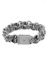 Engraved Logo Chain Bracelet Silver - EMPORIO ARMANI - BALAAN 3