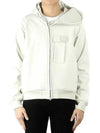 Logo Patch Asymmetric Zip-Up Hoodie Light Grey - CP COMPANY - BALAAN 2