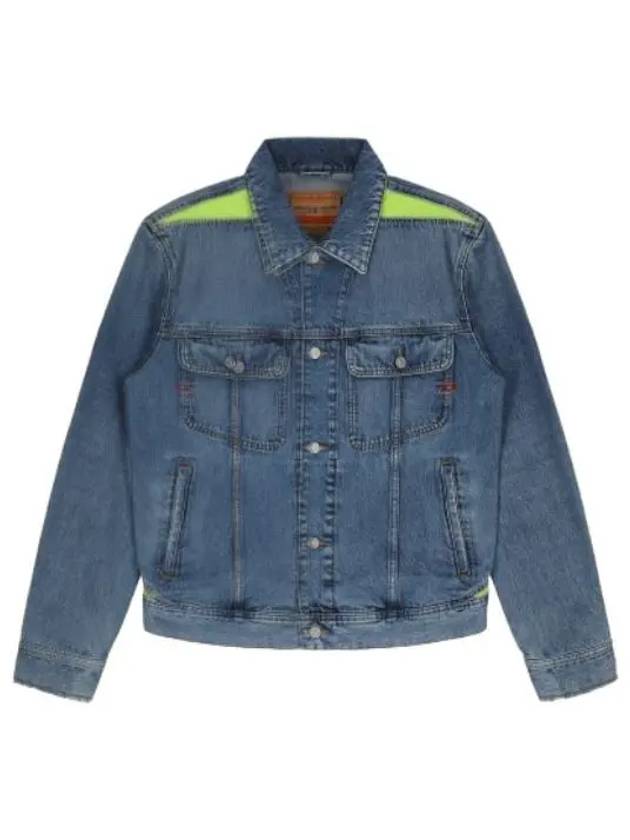 Barsi paneled trucker jacket medium blue jumper - DIESEL - BALAAN 1