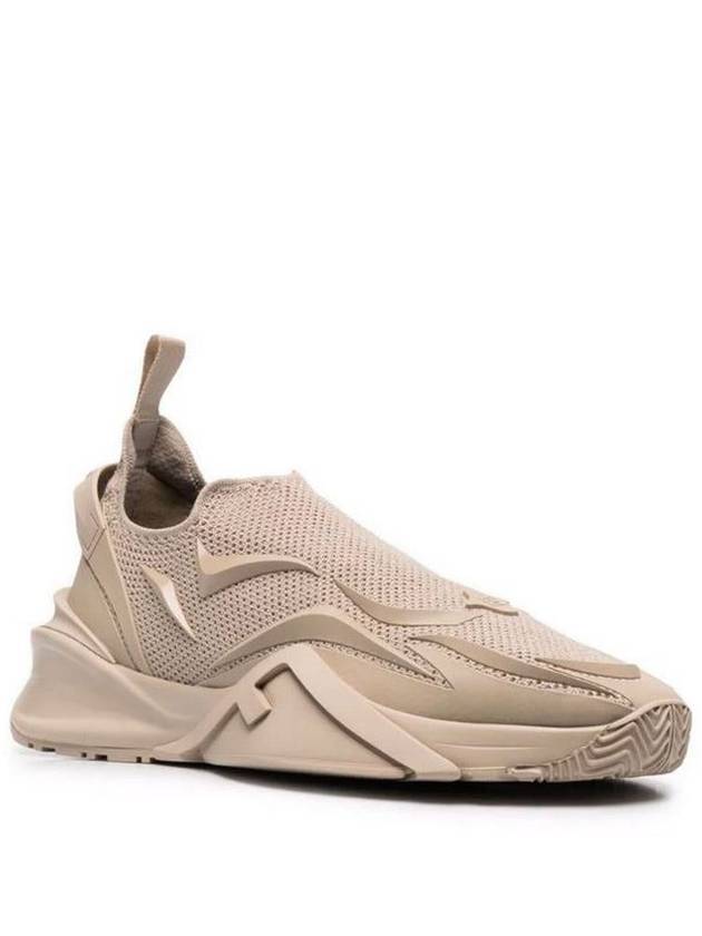 Flow Mesh Low Top Sneakers Beige - FENDI - BALAAN 4