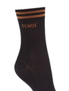 Cotton Socks Black - FENDI - BALAAN 3