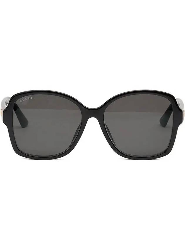 Eyewear Horn Rim Asian Fit Sunglasses Black - GUCCI - BALAAN 3