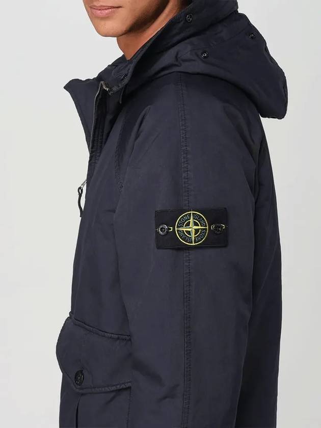 Logo David TC Down Hooded Jacket Navy - STONE ISLAND - BALAAN 5