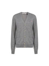 Tricolor Fox Patch Classic Cardigan Grey Melange - MAISON KITSUNE - BALAAN 2