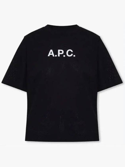 Mae Pique Mesh Short Sleeve T-Shirt Black - A.P.C. - BALAAN 2