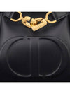 C'est CD Embossed Calfskin Medium Shoulder Bag Black - DIOR - BALAAN 7