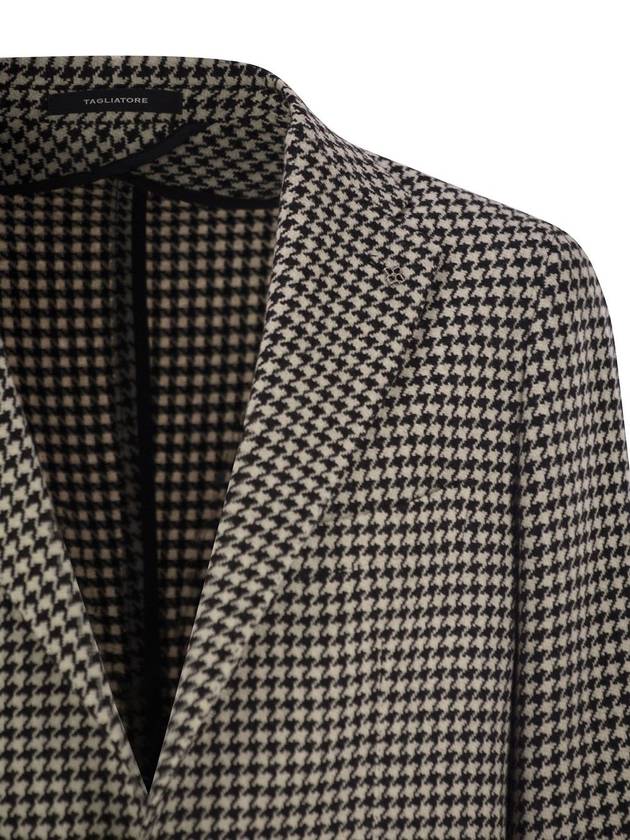 Houndstooth virgin wool blend jacket - TAGLIATORE - BALAAN 4