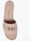 Gancini Leather Slippers Beige - SALVATORE FERRAGAMO - BALAAN 2