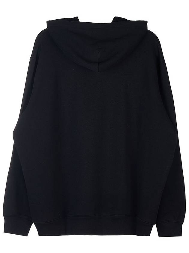 Women's Rhinestone Logo Hooded Top Black - MSGM - BALAAN.