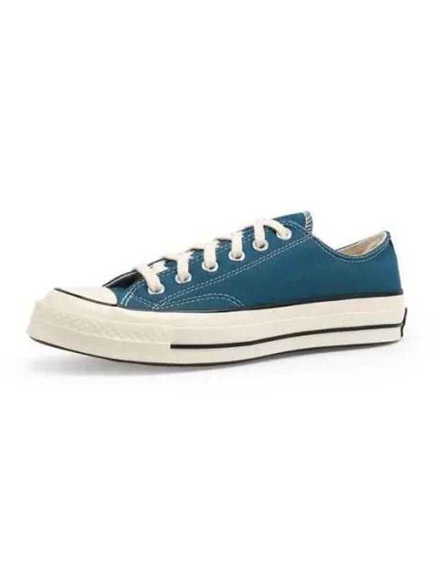 Chuck 70 Canvas Low Top Sneakers Teal Blue - CONVERSE - BALAAN 2