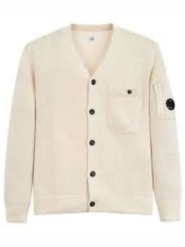 Lens Detail Cotton Cardigan Beige - CP COMPANY - BALAAN 1