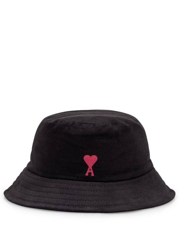 De Coeur Embroidery Bucket Hat Black - AMI - BALAAN 2